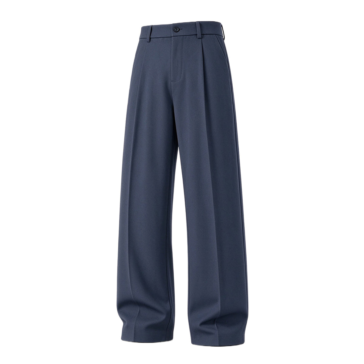 Men's Ice Silk Business Casual Pants, High Waist Pleated Slacks