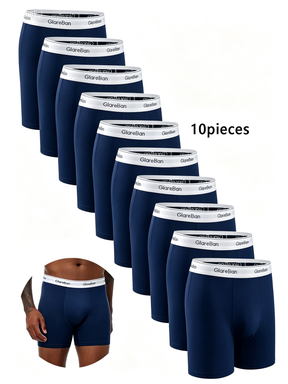 Ten navy boxer briefs