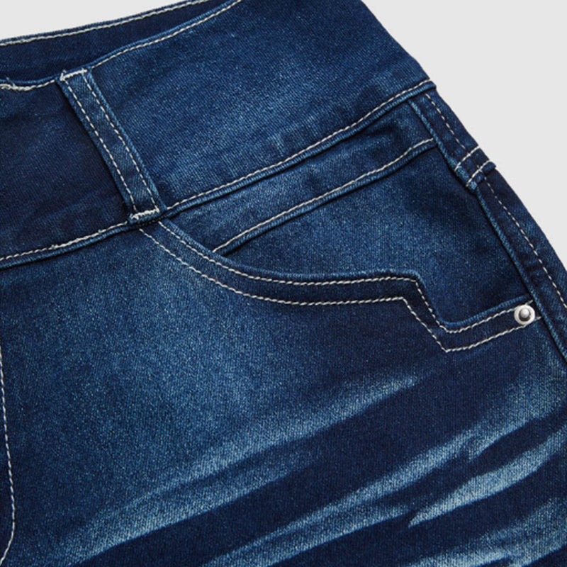 High waisted flared denim casual pants (Multiple Colors)