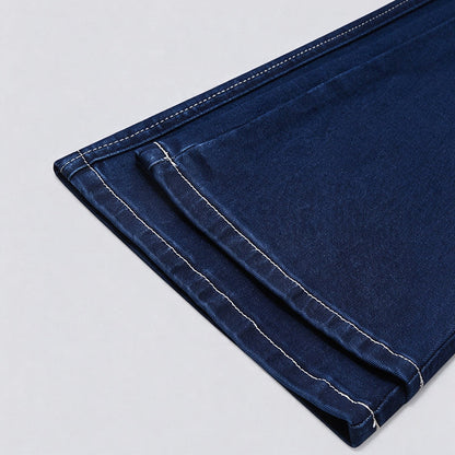 High waisted flared denim casual pants (Multiple Colors)