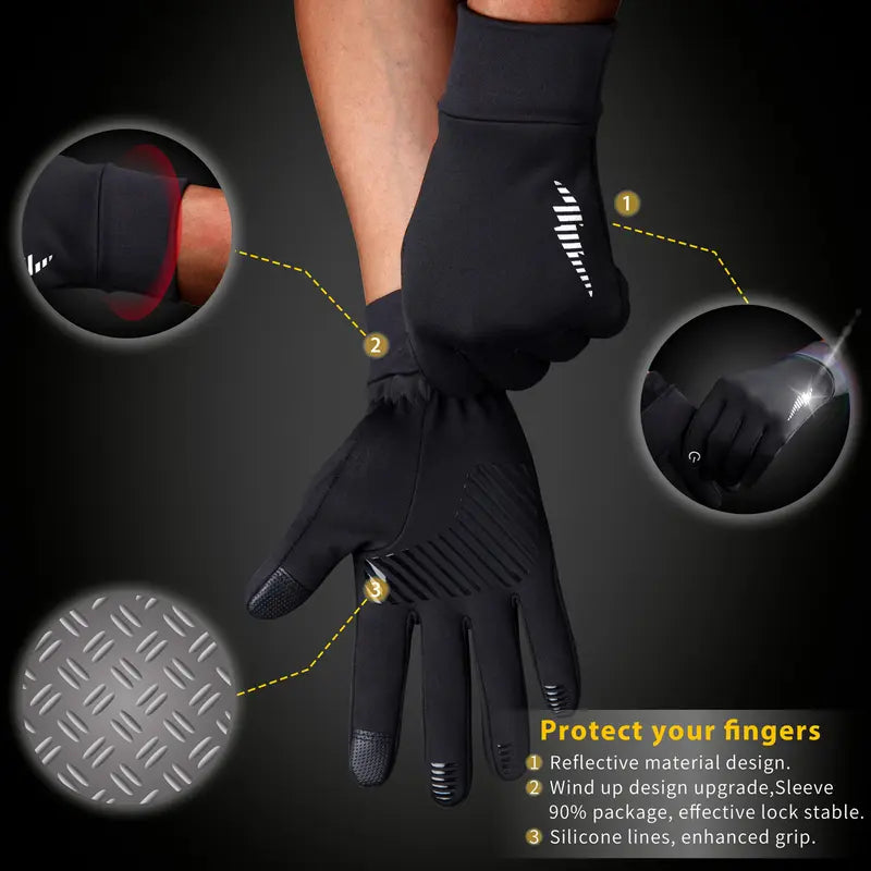 Glove grip, reflective details and elastic cuff features