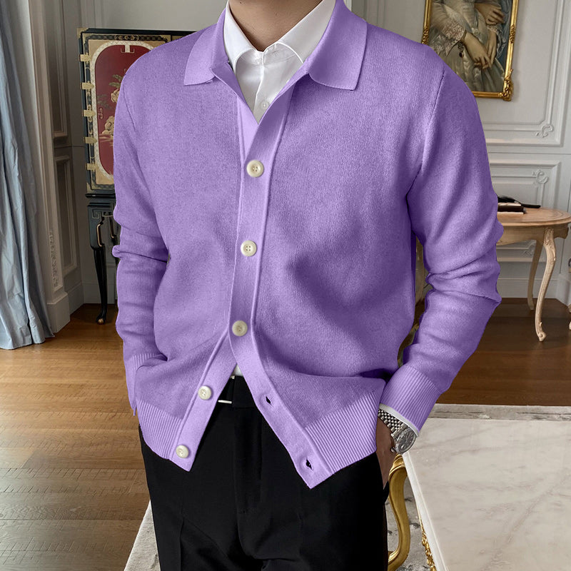 🔥Hot Sale  50% OFF🔥Men's Lapel Knitted Cardigan