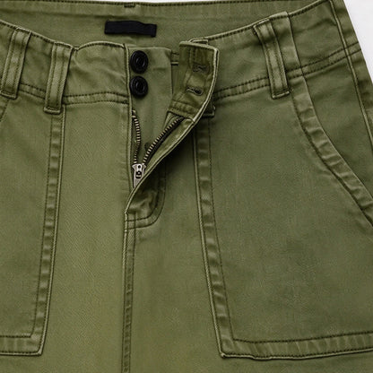 🔥 Black Friday Sale 🔥 Double Button Mid Waist Straight Leg Pants