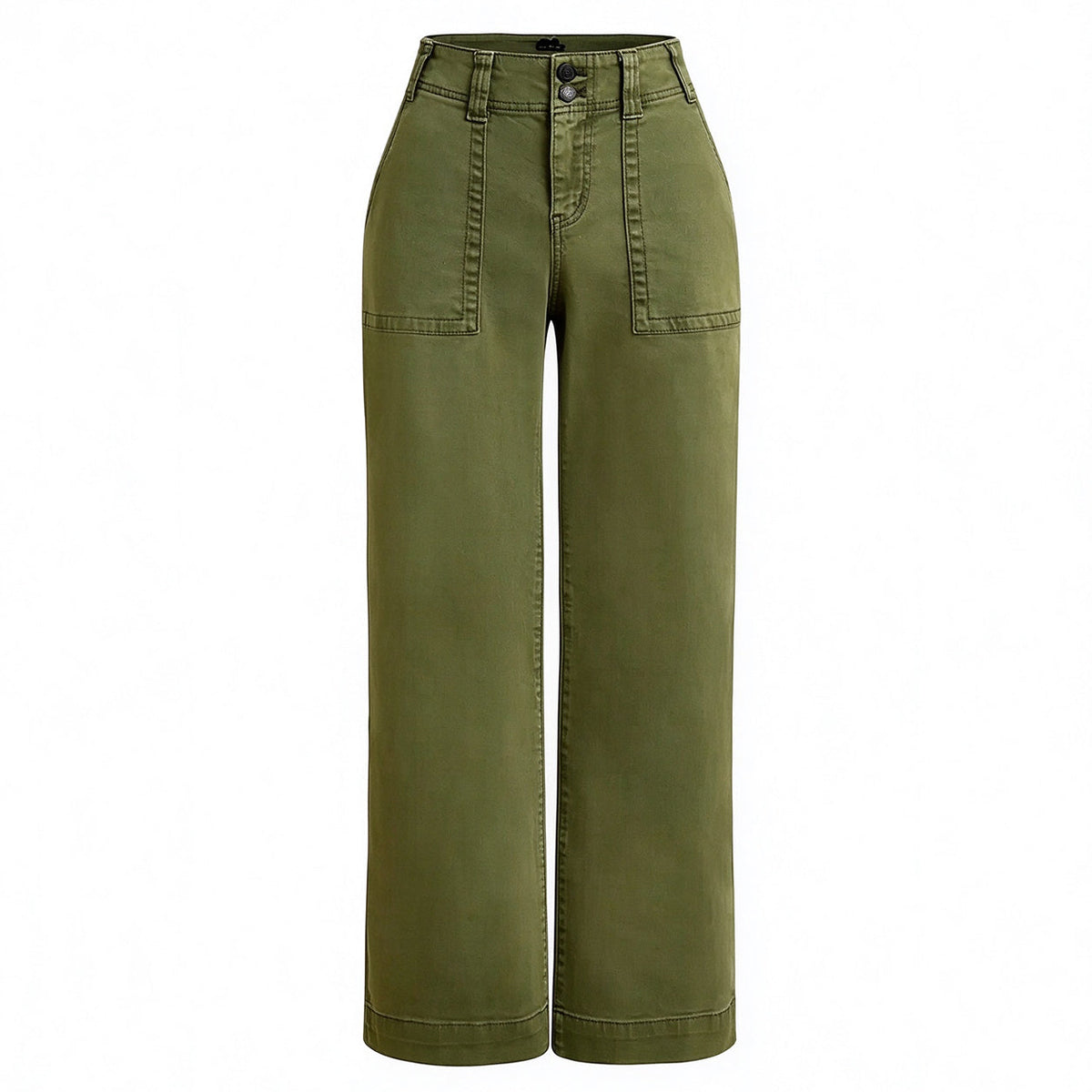 🔥 Black Friday Sale 🔥 Double Button Mid Waist Straight Leg Pants