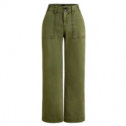 🔥 Black Friday Sale 🔥 Double Button Mid Waist Straight Leg Pants