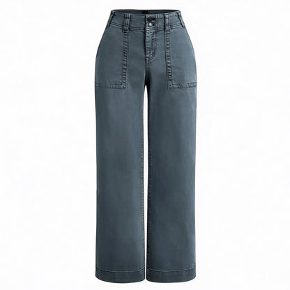 🔥 Black Friday Sale 🔥 Double Button Mid Waist Straight Leg Pants