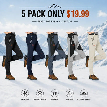Women's Waterproof Insulated Fleece-Lined Thermal Ski & Hiking Pants