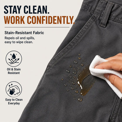 MEN’S DOUBLE KNEE STRAIGHT WORK PANTS