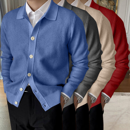 🔥Hot Sale  50% OFF🔥Men's Lapel Knitted Cardigan