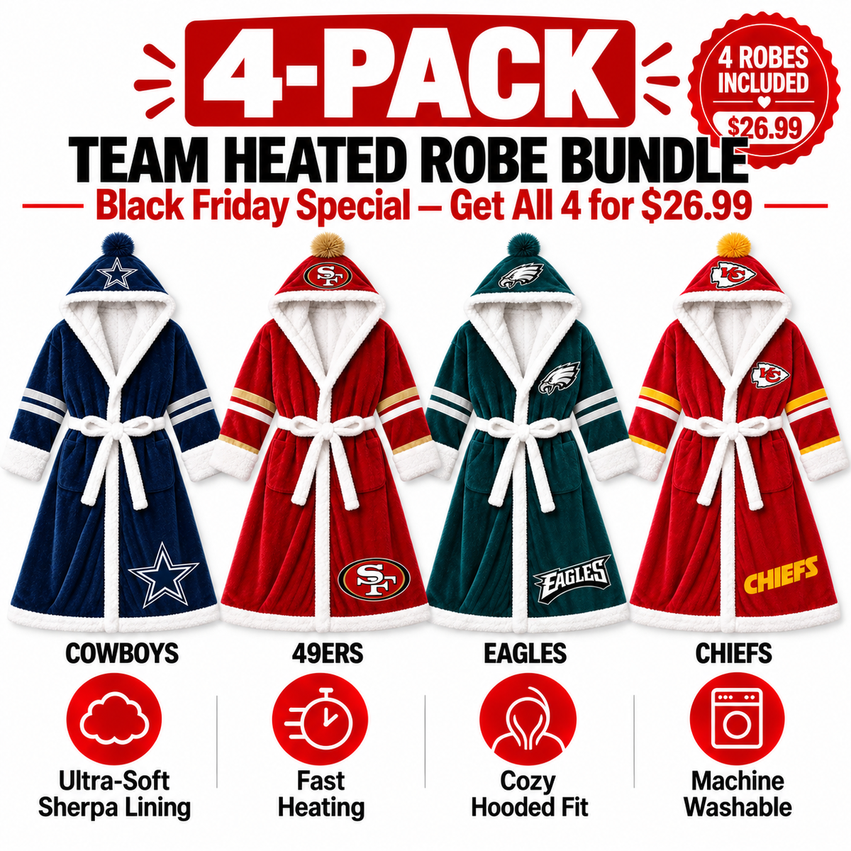 The Gameday Heated Robe