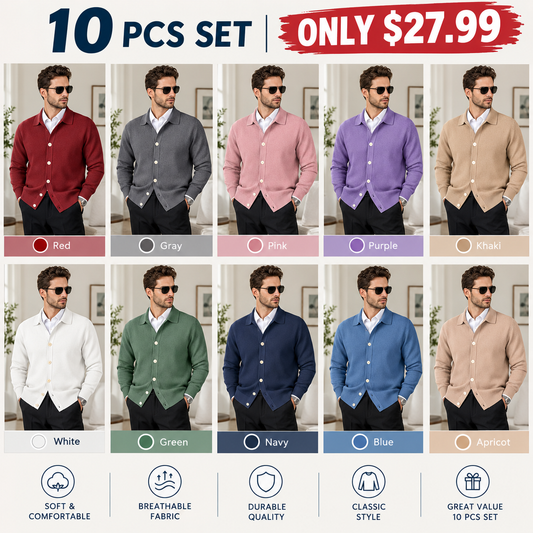 🔥Hot Sale  50% OFF🔥Men's Lapel Knitted Cardigan