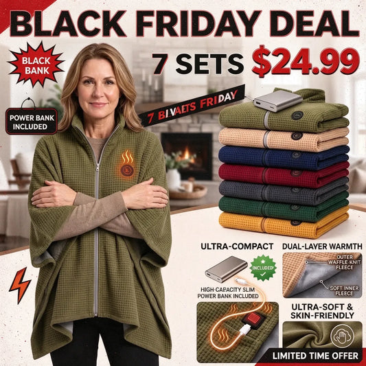 🔥Black friday Sale🔥Portable Heated Blanket Shawl