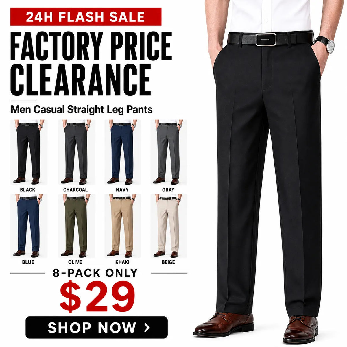 Men’s Classic Ice Silk High Waist Comfort Pants
