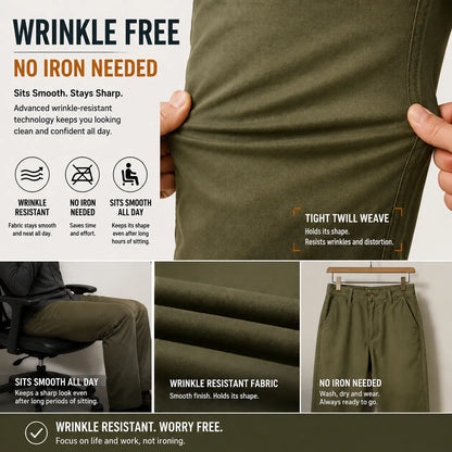 MEN’S DOUBLE KNEE STRAIGHT WORK PANTS