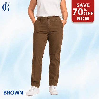 Women Multi-Pocket Stretch Comfort Pants